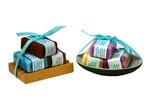 Soap Dish with 3 guest soaps